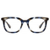 Linda Farrow - Burton Optical D-Frame in Blue Tortoiseshell - LFL1102C10OPT - Linda Farrow Eyewear