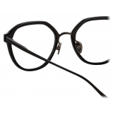 Linda Farrow - Cacao Angular Optical Frames in Black and Nickel - LFL1273C6OPT - Linda Farrow Eyewear