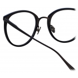 Linda Farrow - Calthorpe Oval Optical Frames in Black and Nickel - LFL251C82OPT - Linda Farrow Eyewear