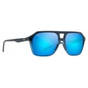 Maui Jim - Wedges - Nero Blu - Occhiali da Sole Aviator Polarizzati - Maui Jim Eyewear