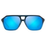 Maui Jim - Wedges - Nero Blu - Occhiali da Sole Aviator Polarizzati - Maui Jim Eyewear
