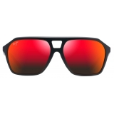 Maui Jim - Wedges - Nero Hawaii Lava - Occhiali da Sole Aviator Polarizzati - Maui Jim Eyewear