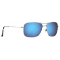 Maui Jim - Wiki Wiki - Argento Blu - Occhiali da Sole Aviator Polarizzati - Maui Jim Eyewear