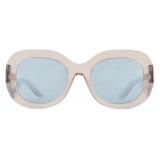 Giorgio Armani - Women’s Oval Sunglasses - Pink Light Blue - Sunglasses - Giorgio Armani Eyewear