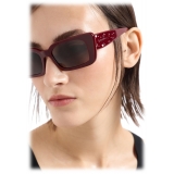 Giorgio Armani - Women’s Rectangular Sunglasses - Burgundy Brown - Sunglasses - Giorgio Armani Eyewear