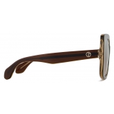 Giorgio Armani - Women’s Square Sunglasses - Brown Honey - Sunglasses - Giorgio Armani Eyewear