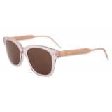 Giorgio Armani - Women’s Square Sunglasses - Transparent Pink Brown - Sunglasses - Giorgio Armani Eyewear