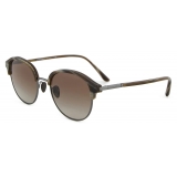 Giorgio Armani - Men’s Panto Sunglasses - Horn Brown Olive Green - Sunglasses - Giorgio Armani Eyewear