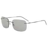 Giorgio Armani - Men’s Pillow Sunglasses - Gunmetal Grey - Sunglasses - Giorgio Armani Eyewear