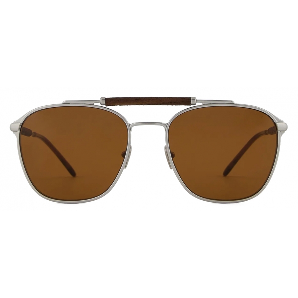 Giorgio Armani - Men’s Square Sunglasses - Silver Brown - Sunglasses - Giorgio Armani Eyewear