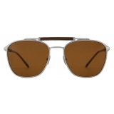 Giorgio Armani - Men’s Square Sunglasses - Silver Brown - Sunglasses - Giorgio Armani Eyewear