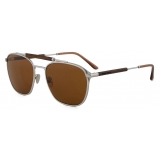 Giorgio Armani - Men’s Square Sunglasses - Silver Brown - Sunglasses - Giorgio Armani Eyewear