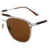 Giorgio Armani - Men’s Square Sunglasses - Silver Brown - Sunglasses - Giorgio Armani Eyewear