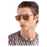 Giorgio Armani - Men’s Square Sunglasses - Silver Brown - Sunglasses - Giorgio Armani Eyewear