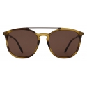 Giorgio Armani - Men’s Square Sunglasses - Striped Brown - Sunglasses - Giorgio Armani Eyewear