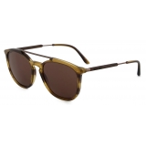 Giorgio Armani - Men’s Square Sunglasses - Silver Brown - Sunglasses - Giorgio Armani Eyewear