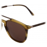 Giorgio Armani - Men’s Square Sunglasses - Silver Brown - Sunglasses - Giorgio Armani Eyewear