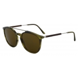 Giorgio Armani - Men’s Square Sunglasses - Striped Green Brown - Sunglasses - Giorgio Armani Eyewear