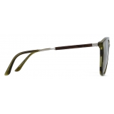 Giorgio Armani - Men’s Square Sunglasses - Striped Green Brown - Sunglasses - Giorgio Armani Eyewear