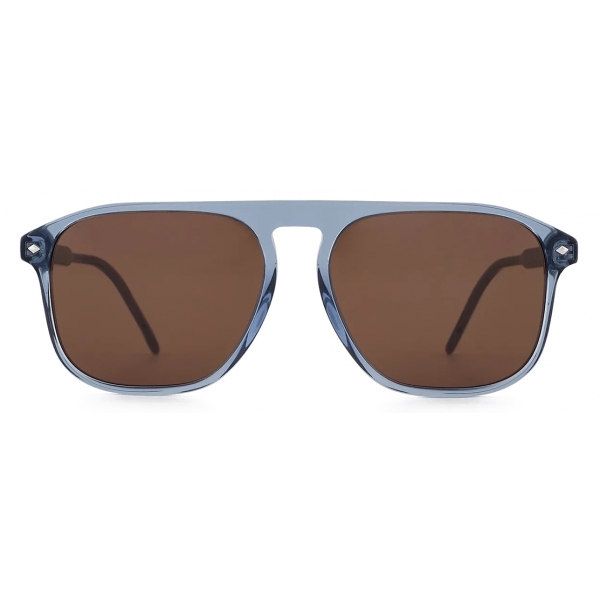 Giorgio Armani - Men’s Square Sunglasses - Transparent Blue Brown - Sunglasses - Giorgio Armani Eyewear