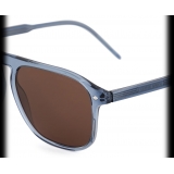 Giorgio Armani - Men’s Square Sunglasses - Transparent Blue Brown - Sunglasses - Giorgio Armani Eyewear
