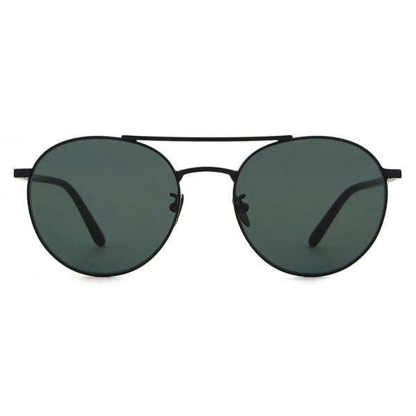 Giorgio Armani - Occhiali da Sole Uomo Forma Tonda - Nero Verde - Occhiali da Sole - Giorgio Armani Eyewear