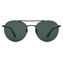 Giorgio Armani - Occhiali da Sole Uomo Forma Tonda - Nero Verde - Occhiali da Sole - Giorgio Armani Eyewear