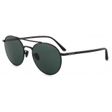 Giorgio Armani - Occhiali da Sole Uomo Forma Tonda - Nero Verde - Occhiali da Sole - Giorgio Armani Eyewear