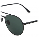 Giorgio Armani - Occhiali da Sole Uomo Forma Tonda - Nero Verde - Occhiali da Sole - Giorgio Armani Eyewear