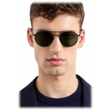 Giorgio Armani - Occhiali da Sole Uomo Forma Tonda - Nero Verde - Occhiali da Sole - Giorgio Armani Eyewear