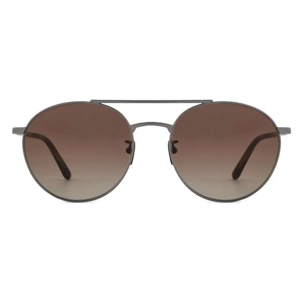 Giorgio Armani - Men’s Round Sunglasses - Gunmetal Grey Green - Sunglasses - Giorgio Armani Eyewear