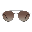 Giorgio Armani - Men’s Round Sunglasses - Gunmetal Grey Green - Sunglasses - Giorgio Armani Eyewear