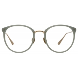 Linda Farrow - Calthorpe Oval Optical Frames in Steel - LFL251C91OPT - Linda Farrow Eyewear