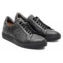 Avvenice - Crocodile Sneakers - Anthracite - Handmade in Italy - Exclusive Luxury Collection