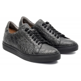 Avvenice - Crocodile Sneakers - Anthracite - Handmade in Italy - Exclusive Luxury Collection