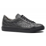 Avvenice - Crocodile Sneakers - Anthracite - Handmade in Italy - Exclusive Luxury Collection