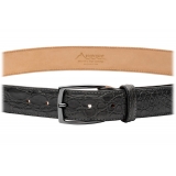 Avvenice - Astrea - Crocodile Belt - Anthracite - Handmade in Italy - Exclusive Luxury Collection