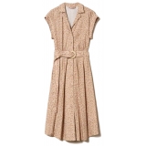 Twinset - Animal Print Cotton Dress - Beige - Dress - Made in Italy - Luxury Exclusive Collection