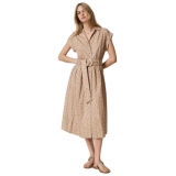Twinset - Animal Print Cotton Dress - Beige - Dress - Made in Italy - Luxury Exclusive Collection