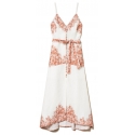 Twinset - Floral Fantasy Linen Dress - White/Pink - Dress - Made in Italy - Luxury Exclusive Collection