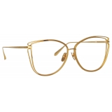 Linda Farrow - Dinah Cat Eye Optical Frame in Yellow Gold - LFL1422C5OPT - Linda Farrow Eyewear