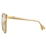 Linda Farrow - Dinah Cat Eye Optical Frame in Yellow Gold - LFL1422C5OPT - Linda Farrow Eyewear
