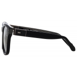 Linda Farrow - Edson Optical D-Frame in Black and Nickel - LFL1385C7OPT - Linda Farrow Eyewear
