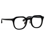 Linda Farrow - Fletcher Angular Optical Frame in Black and Nickel - LFL1103C14OPT - Linda Farrow Eyewear