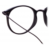 Linda Farrow - Gray Oval Optical Frame in Black and Nickel - LFL1103C14OPT - Linda Farrow Eyewear