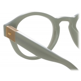 Linda Farrow - Musa Oval Optical Frame in Steel - LFL1447C3OPT - Linda Farrow Eyewear