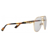 Gucci - Aviator Sunglasses - Yellow Gold Green - Gucci Eyewear