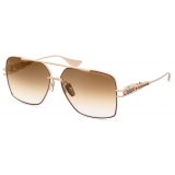 DITA - Grand-Emperik - Brushed White Gold Capuccino Brown - DTS159 - Sunglasses - DITA Eyewear