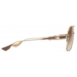 DITA - Grand-Emperik - Oro Bianco Spazzolato Cappuccino Marrone - DTS159 - Occhiali da Sole - DITA Eyewear
