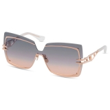 DITA - Brokyn - Rose Gold Dark Grey Peach Gradient - DTS440 - Sunglasses - DITA Eyewear